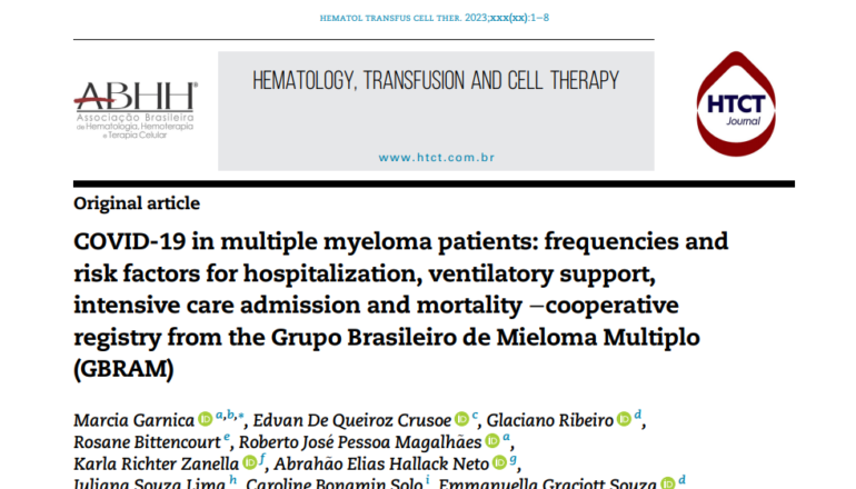 O que sabemos sobre o COVID-19 em pacientes brasileiros com Mieloma?